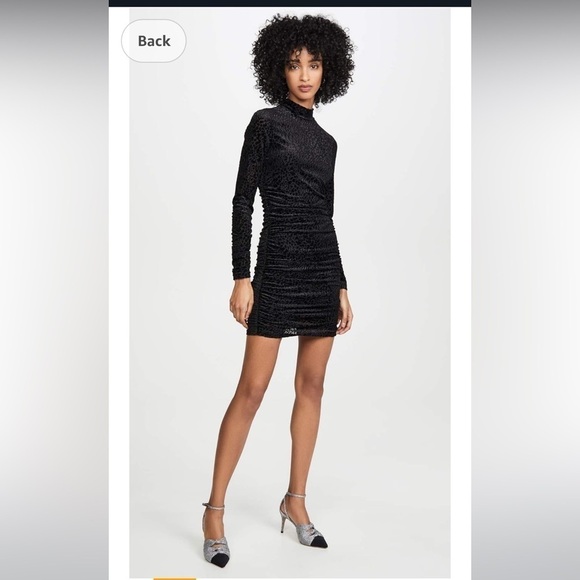 NWT LIKELY Leopard Burnout Wylie Mini Dress in Black 🖤 size 4 - Picture 3 of 6